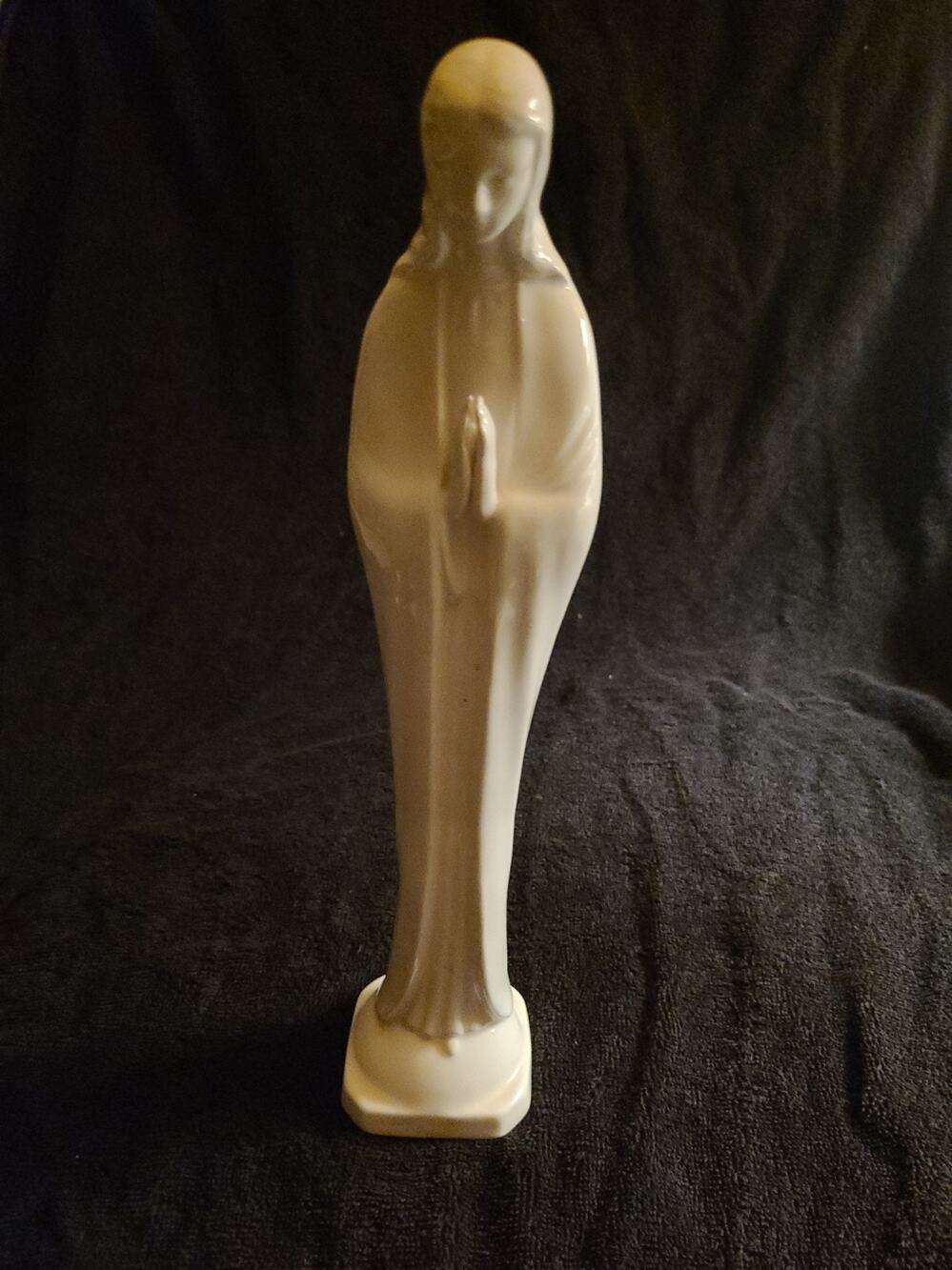 VTG Napocare White Ceramic Praying Madonna Figure Mary Statue R5501 Japan